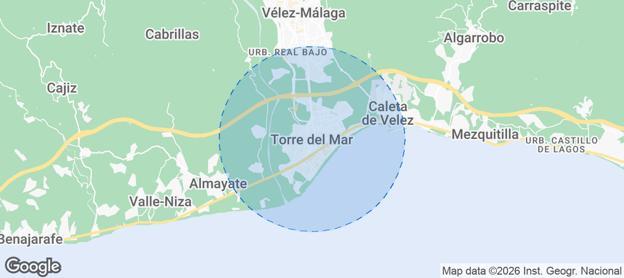 Torre del Mar Airbnb map